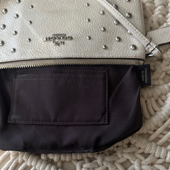 Coach Metallic Silver Studded Wristlet - Picture 9 of 10